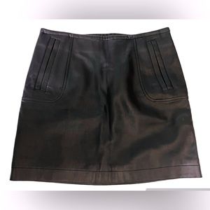 H&M Skirt,Faux Leather Mini Skirt , Black , Size 6
